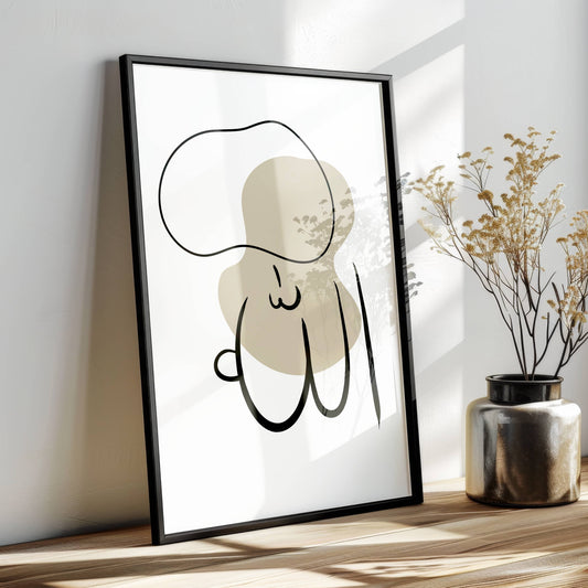 Allah - Poster in Abstract Beige