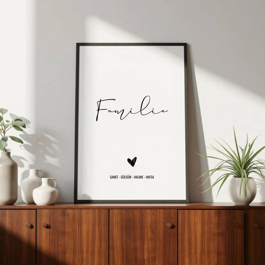 Familien Poster mit Namen Personalisierbar