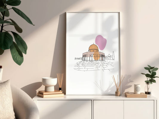 Felsendom - Lineart Wandposter