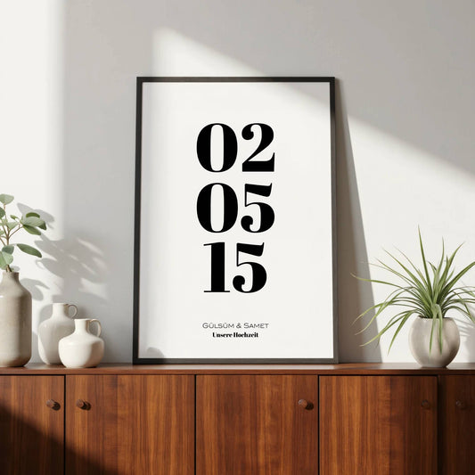 Hozeitstag mit Name und Datum Personalisierbar