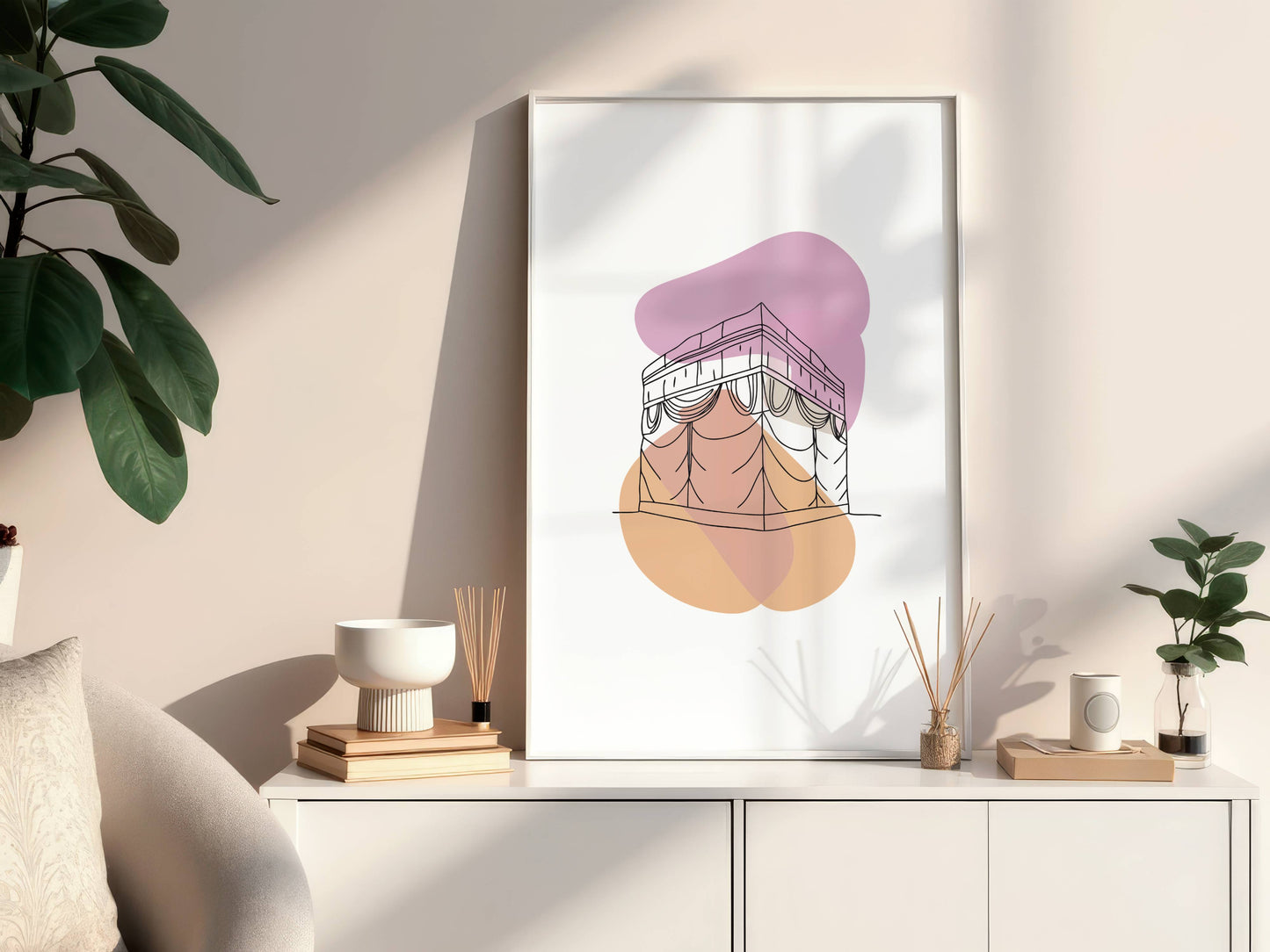 Kaaba - Lineart Wandposter