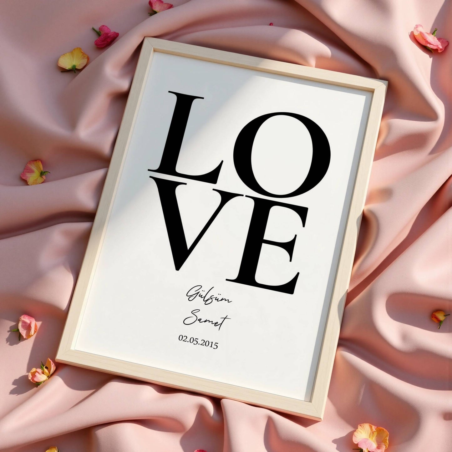 LOVE Poster mit Namen und Datum