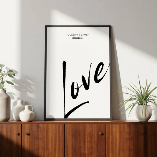 Love mit Namen und Datum Personalisierbar