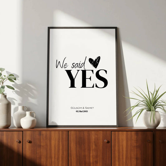 Yes mit Namen und Datum Personalisierbar