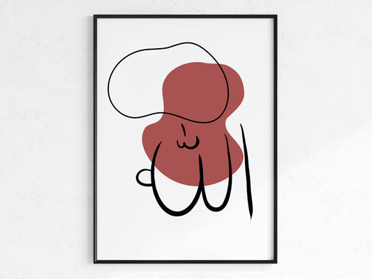 Allah - Poster in Abstract Rot