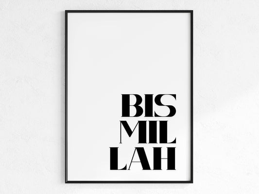 Bismillah Poster - Weiß