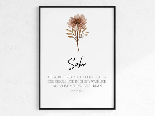 Geduld Poster  - Boho Stil