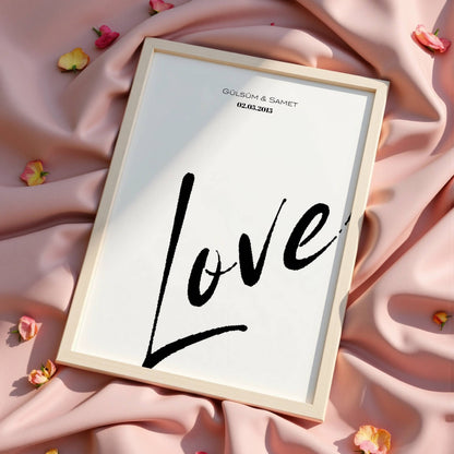 Love mit Namen und Datum Personalisierbar