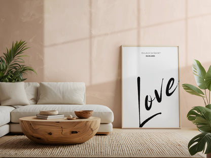Love mit Namen und Datum Personalisierbar