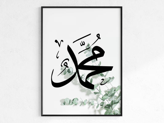 Mohammed Eukalyptus - Wandposter in weiß