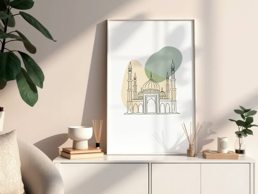 Moschee - Lineart Poster