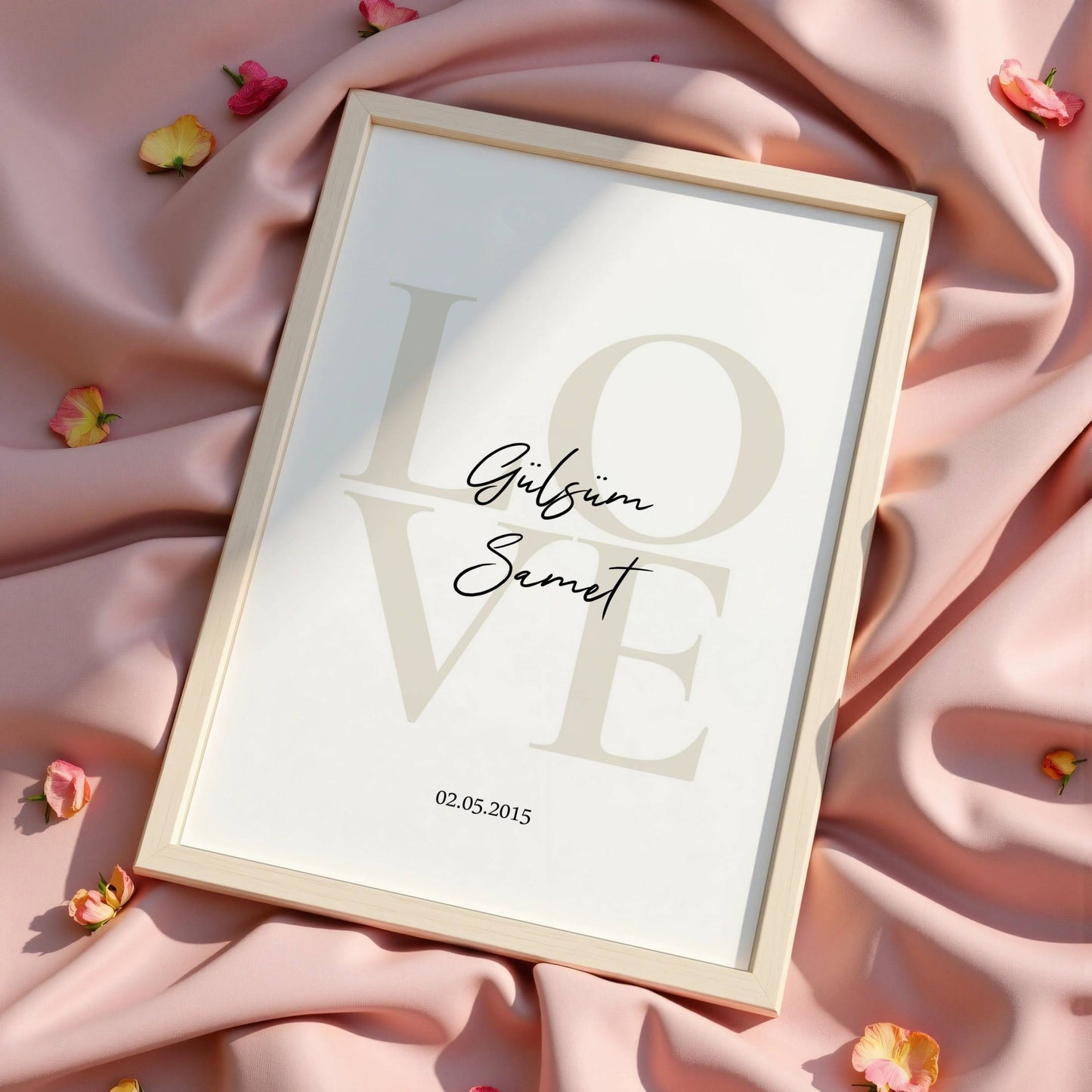 LOVE Poster mit Namen und Datum