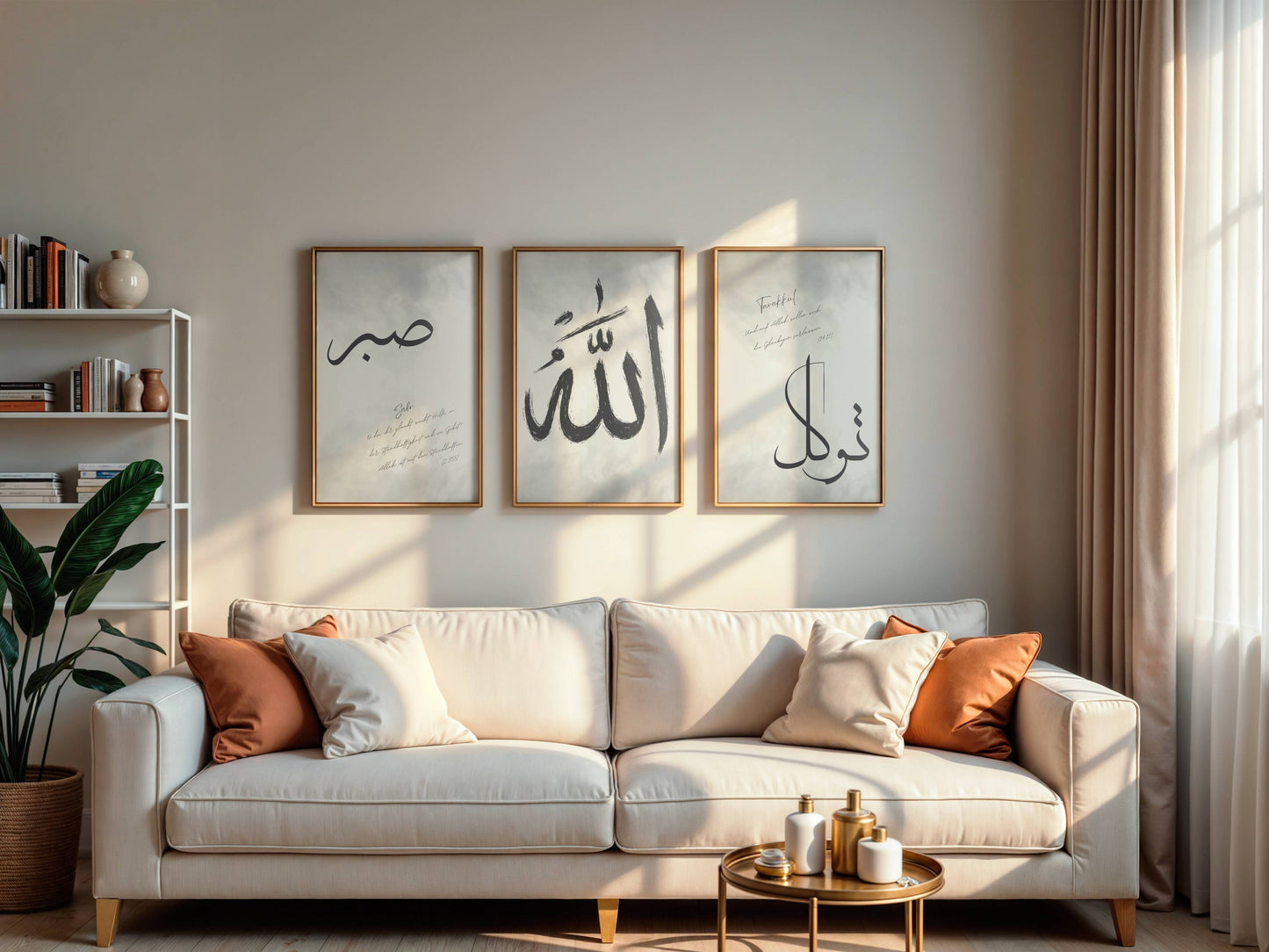 Sabr Allah Tavakkul - Wandposter Set in deutsch