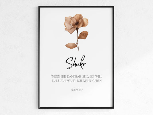 Dankbar Poster  - Boho Stil