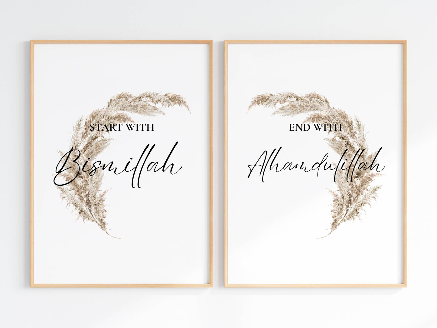Start with Bismillah, End with Alhamdulillah - Poster Set