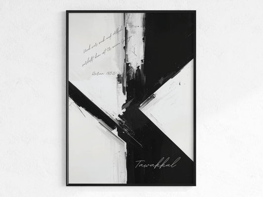 Tawakkul - Abstrakt Schwarz Weiß Deutsch